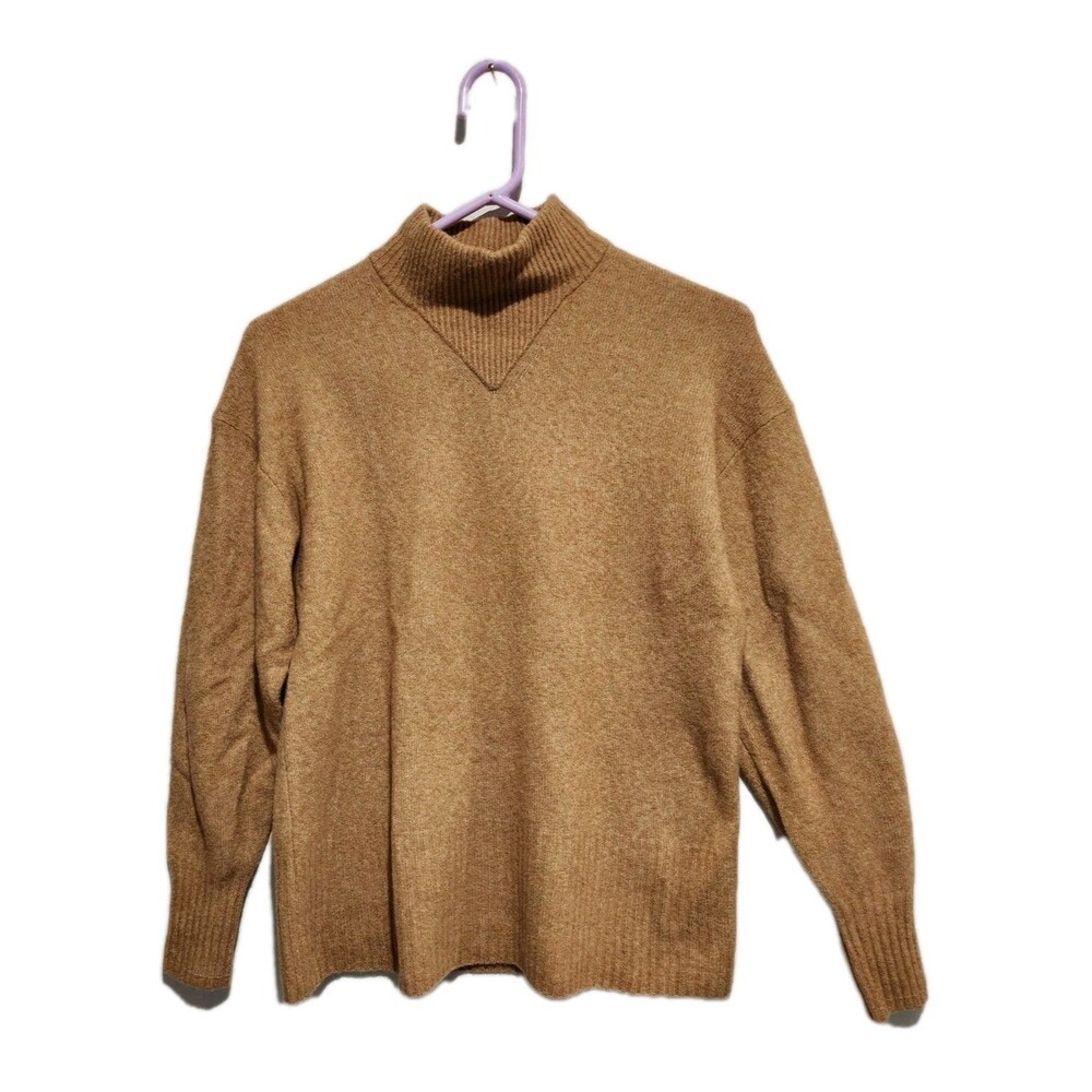 Everlane Wool Yak Blend Mock Turtleneck Sweater Tan Size XXS